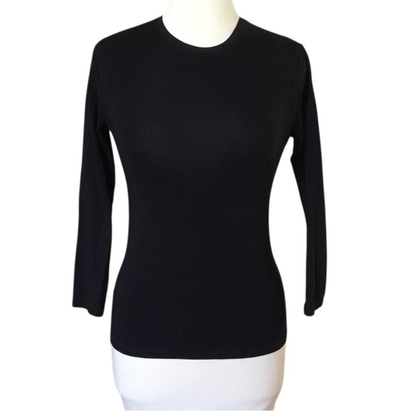 ATM Anthony Thomas Melillo Tops - ATM Anthony Thomas Melillo Black Long Sleeve Fitted Shirt